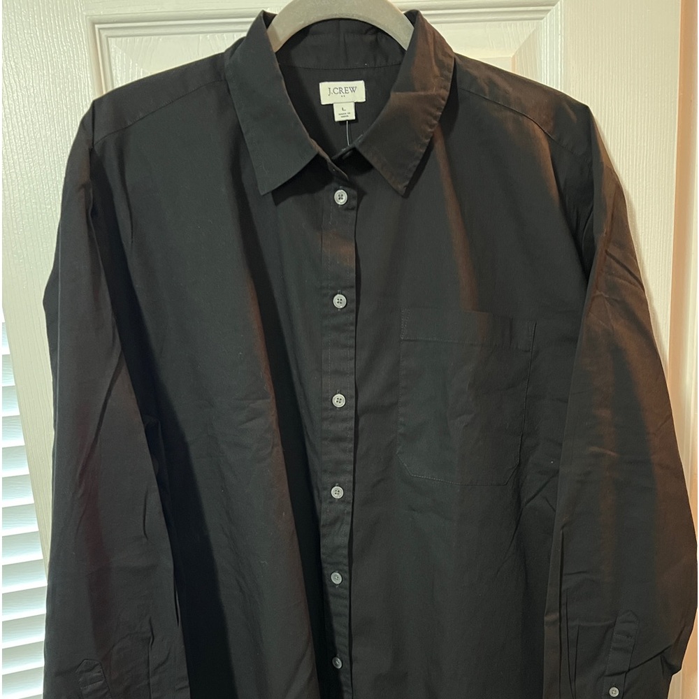 Great casual black button down for women